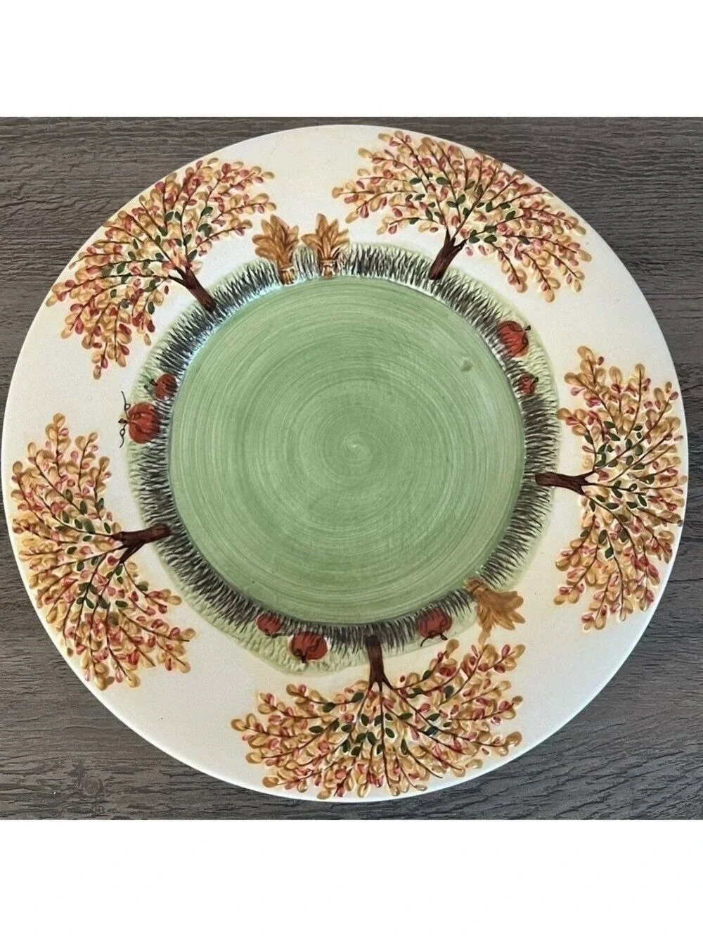 Yankee Candle Retired Autumn Harvest Halloween Candle Plates/Candle Holder